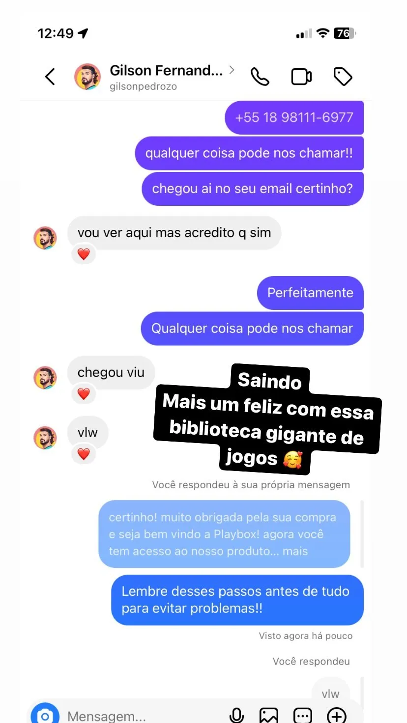 Depoimento clientes | Playbox