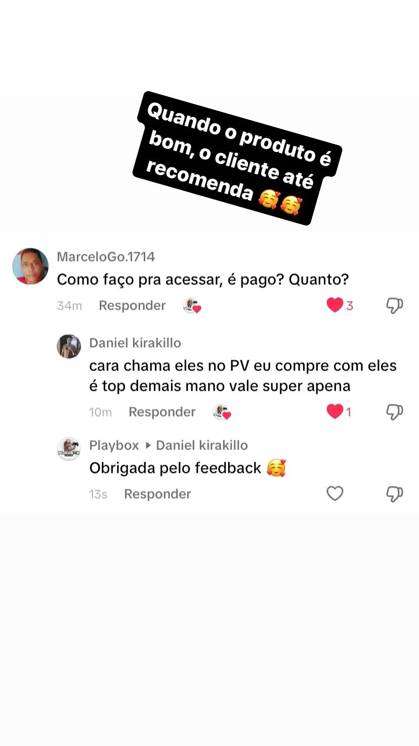 Depoimento clientes | Playbox