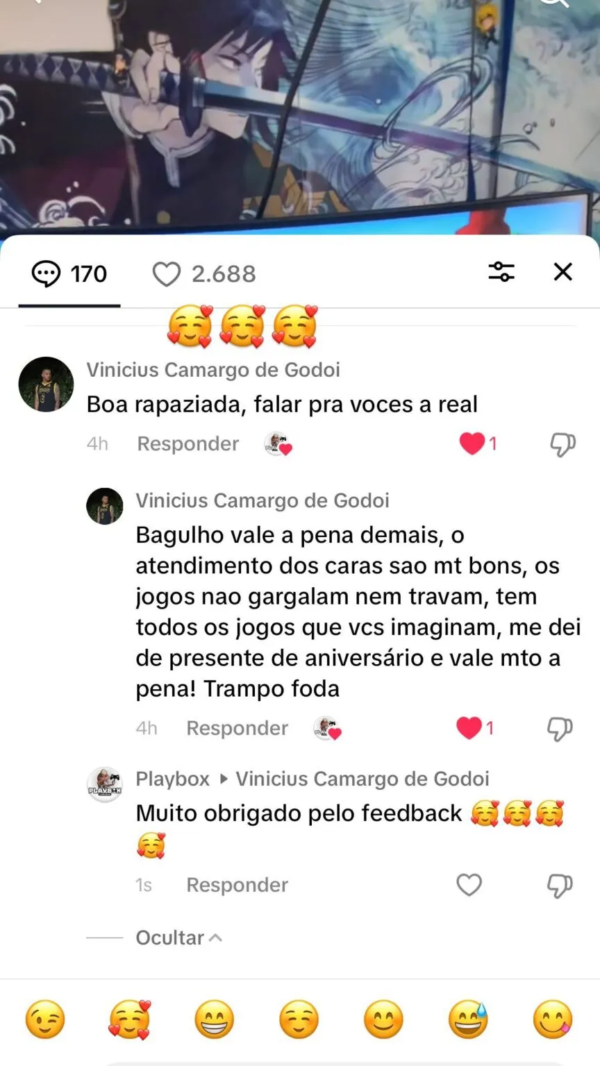 Depoimento clientes | Playbox